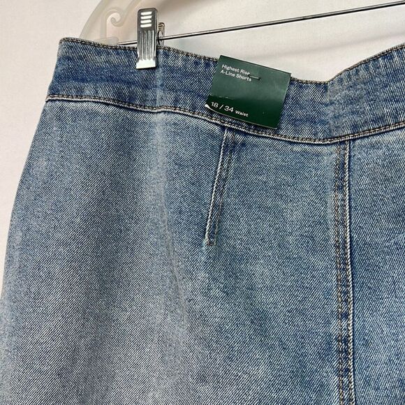 Wild Fable Highest Rise A line Denim shorts size 18 NWT - Picture 8 of 12